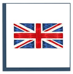 Quilled Union Jack Flag Greeting Card