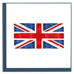 Quilled Union Jack Flag Greeting Card