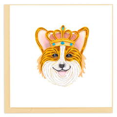 Quilled Royal Corgi Greeting Card