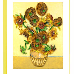 Quilled Artist Series - Sunflowers, Van Gogh Greeting Card
