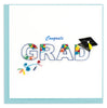 Quilled Congrats Grad Swirl Greeting Card