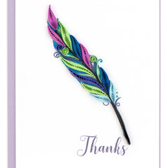 Quilled Thanks Quill Gift Enclosure Mini Card