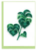 Quilled Monstera Leaf Gift Enclosure Mini Card