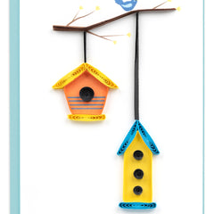Quilled Birdhouses Gift Enclosure Mini Card