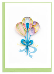 Quilled Colorful Balloons Gift Enclosure Mini Card