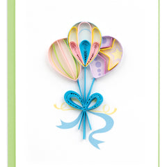 Quilled Colorful Balloons Gift Enclosure Mini Card
