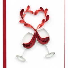 Quilled Toast to Love Gift Enclosure Mini Card