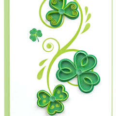 Quilled Shamrocks Gift Enclosure Mini Card