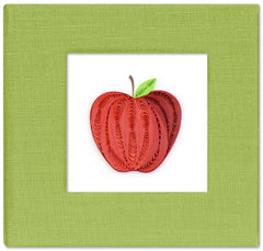 Quilled Apple Sticky Note Pad Cover