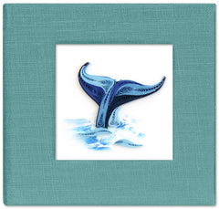 Quilled Whale Tail Sticky Note Pad Cover