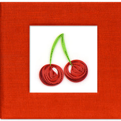 Quilled Cherries Sticky Note Pad Cover