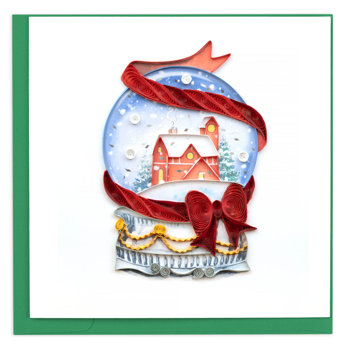 Handcrafted Snow Globe Christmas Card Quilling Card Quilling Card