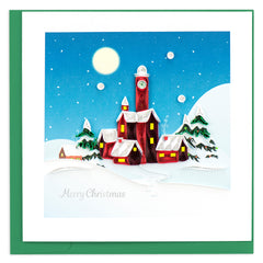 Quilled Santas Village Christmas Card