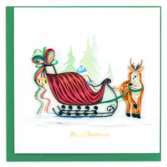 Quilled Sleigh Ride Christmas Card