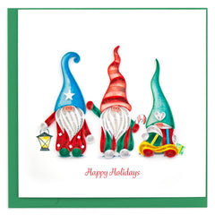 Quilled Holiday Gnomes Greeting Card
