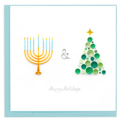 Quilled Hanukkah & Christmas Card
