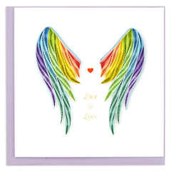 Quilled Pride Wings Greeting Card