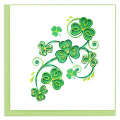Quilled Shamrocks Greeting Card