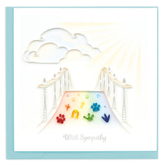 Quilled Rainbow Bridge Pet Sympathy Card
