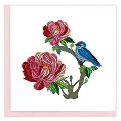 Quilled Peony Greeting Card