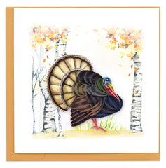 Quilled Wild Turkey Greeting Card
