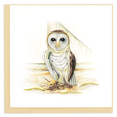Quilled Barn Owl Greeting Card