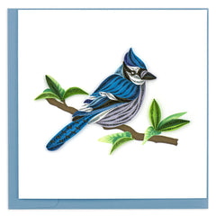 Quilled Blue Jay Greeting Card