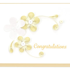 Quilled Floral Congrats Gift Enclosure Mini Card