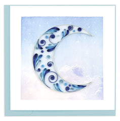 Quilled Crescent Moon Greeting Card