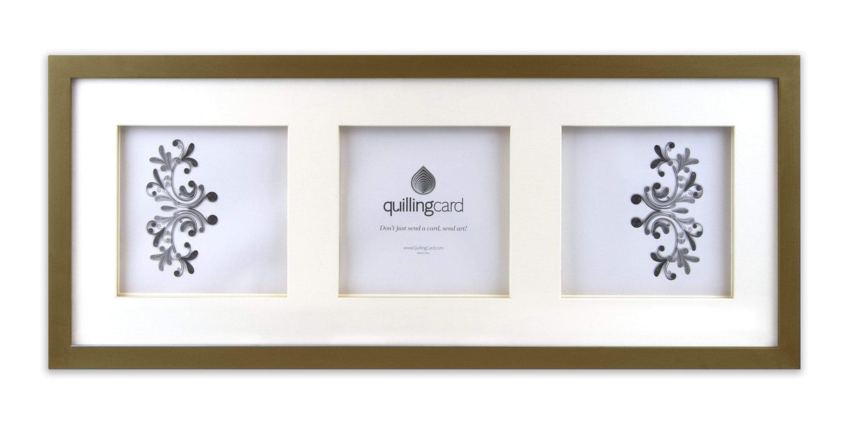 Brushed Gold Collage Frame Quilling Card¨ Quilling Card Wholesale