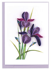 Quilled Iris Gift Enclosure Mini Card