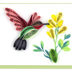 Quilled Hummingbird Gift Enclosure Mini Card