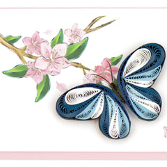 Quilled Blue Butterfly Gift Enclosure Mini Card