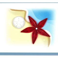 Quilled Starfish Gift Enclosure Mini Card