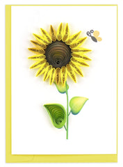 Quilled Sunflower Gift Enclosure Mini Card