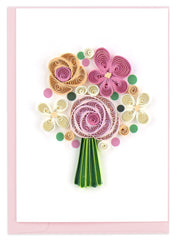 Quilled Flower Bouquet Gift Enclosure Mini Card