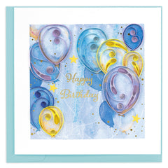 Quilled Balloons & Stars Greeting Card