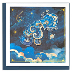 Quilled Aquarius Greeting Card