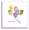 Quilled Colorful Balloon Bunch Birthday Card