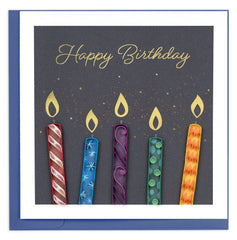 Quilled Make-a-Wish Candles Greeting Card