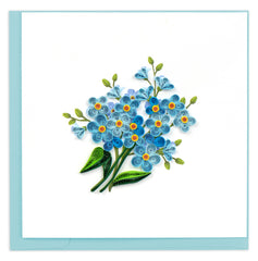 Quilled Alpine Forget Me Not Greeting Card