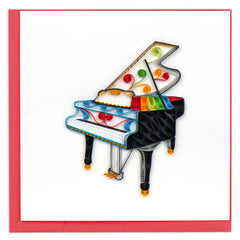 Quilled Grand Piano Greeting Card