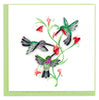 Quilled Hummingbird Trio Greeting Card