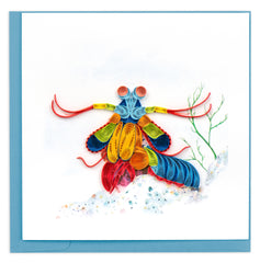 Quilled Mantis Shrimp Greeting Card