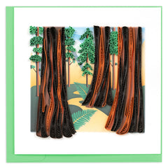 Quilled Redwood Trees Greeting Card