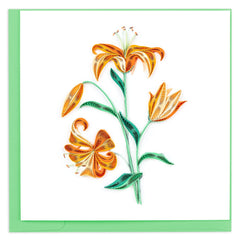 Quilled Tiger Lilies Greeting Card