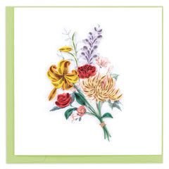 Quilled Japanese Wildflowers Greeting Card