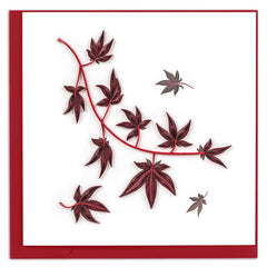 Quilled Japanese Maple Leaves Greeting Card