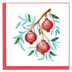 Quilled Pomegranate Branch Greeting Card