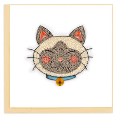 Quilled Kawaii Cat Greeting Card